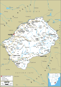 <strong>ROAD</strong> Map of Lesotho